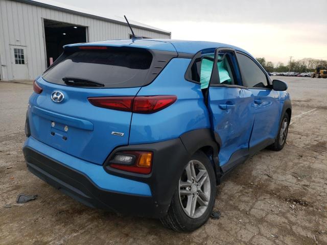 KM8K1CAAXKU301316 - 2019 HYUNDAI KONA SE BLUE photo 4