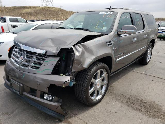 1GYS4HEF7DR216383 - 2013 CADILLAC ESCALADE E TAN photo 2