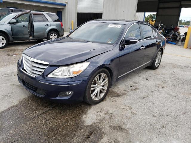 KMHGC4DF3BU133032 - 2011 HYUNDAI GENESIS 4. BLUE photo 2