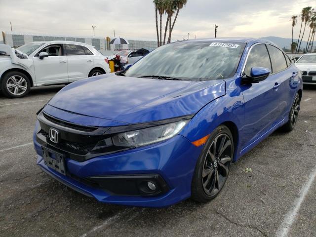 2HGFC2F89KH534737 - 2019 HONDA CIVIC SPOR BLUE photo 2