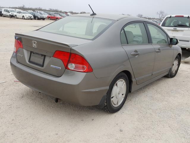 JHMFA36217S001303 - 2007 HONDA CIVIC HYBRID  photo 4