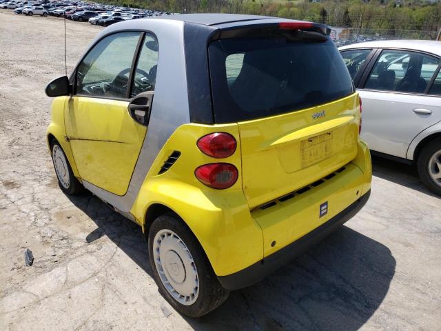 WMEEJ31X18K134467 - 2008 SMART CAR YELLOW photo 3