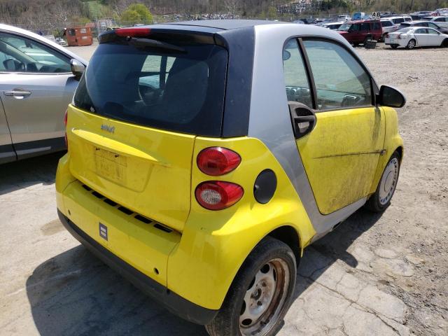 WMEEJ31X18K134467 - 2008 SMART CAR YELLOW photo 4