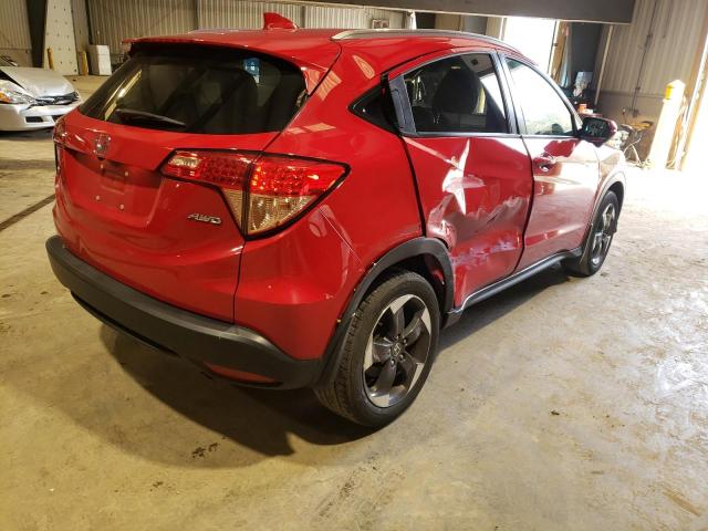 3CZRU6H76JM713235 - 2018 HONDA HR-V EXL RED photo 4