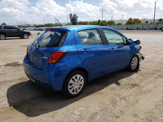 VNKKTUD35FA034781 - 2015 TOYOTA YARIS BLUE photo 4