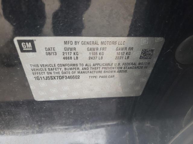 1G11J5SX7DF346602 - 2013 CHEVROLET MALIBU LTZ შავი ფოტო 10