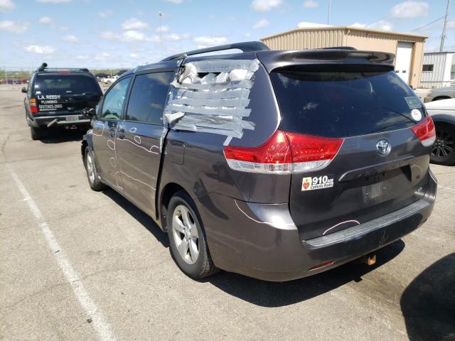 5TDKK3DC0BS037333 - 2011 TOYOTA SIENNA LE GRAY photo 3