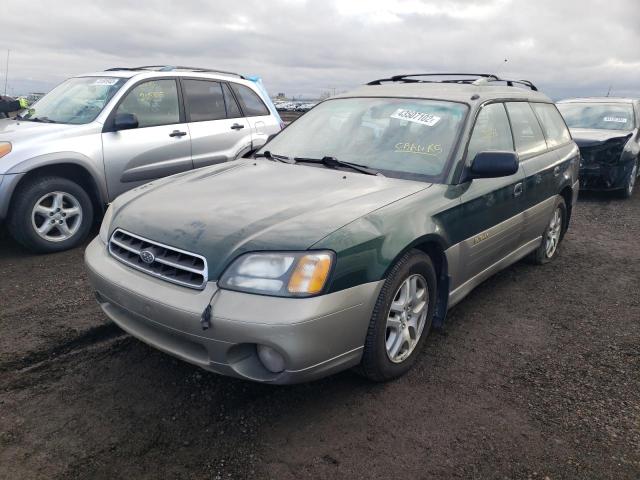 4S3BH675X17639386 - 2001 SUBARU LEGACY OUT GREEN photo 2