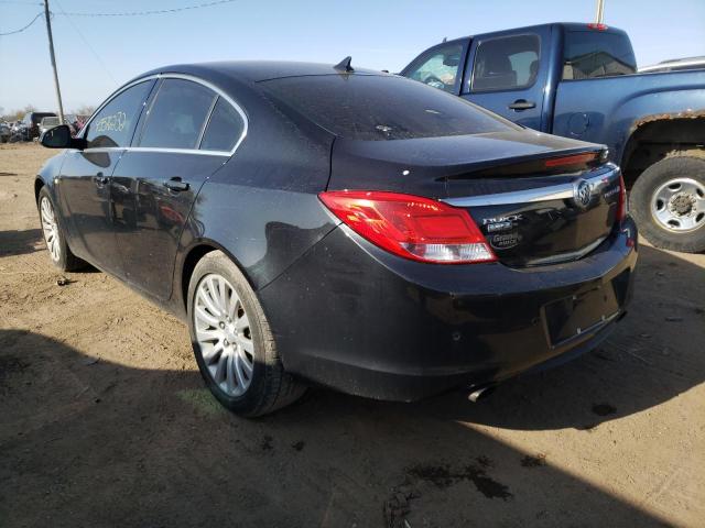 W04GY5GV9B1113510 - 2011 BUICK REGAL CXL BLACK photo 3