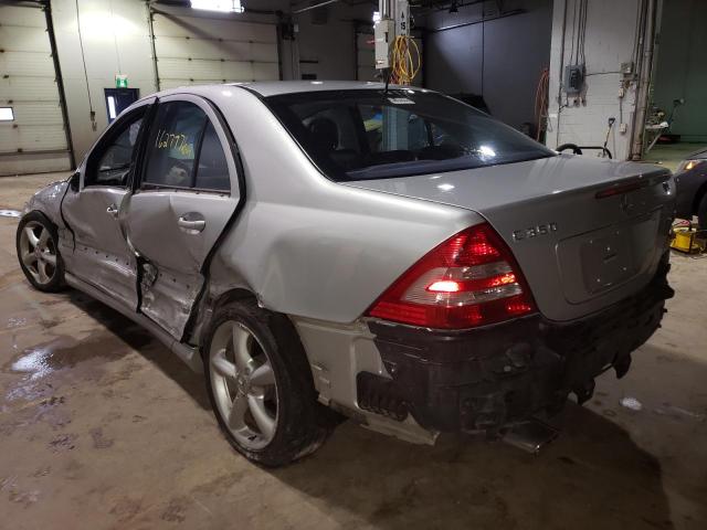 WDBRF56J86F738250 - 2006 MERCEDES-BENZ C 350 SILVER photo 3