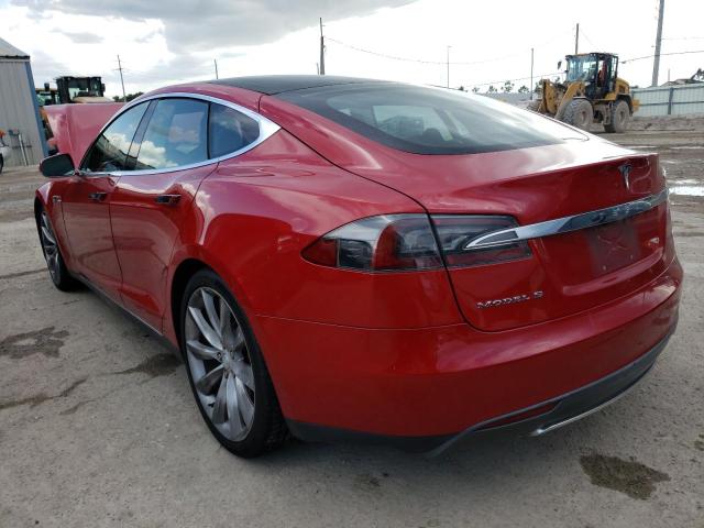 5YJSA1CN6DFP16525 - 2013 TESLA MODEL S Կարմիր լուսանկար 3