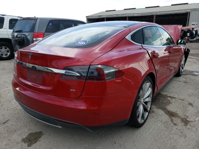 5YJSA1CN6DFP16525 - 2013 TESLA MODEL S Կարմիր լուսանկար 4