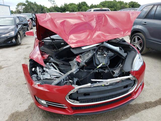 5YJSA1CN6DFP16525 - 2013 TESLA MODEL S Կարմիր լուսանկար 9