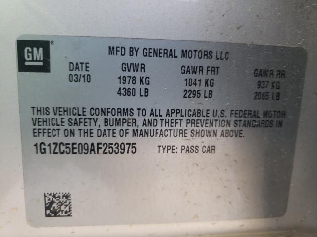 1G1ZC5E09AF253975 - 2010 CHEVROLET MALIBU 1LT 金色 照片 10