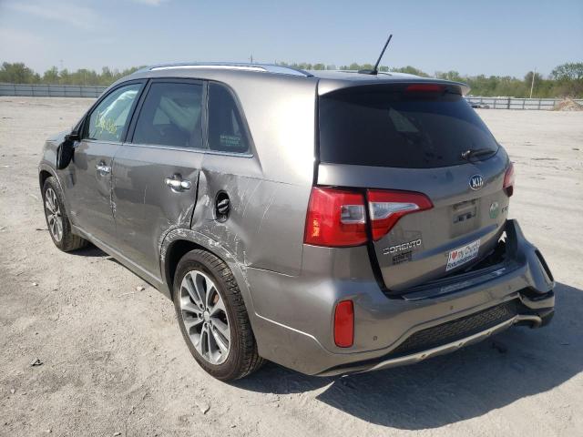 5XYKWDA79FG653892 - 2015 KIA SORENTO SX GRAY photo 3