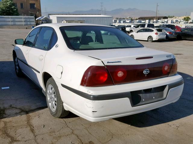 2G1WF52E539116327 - 2003 CHEVROLET IMPALA WHITE photo 3