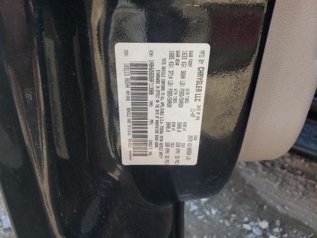 1A8HW58268F113988 - 2008 CHRYSLER ASPEN LIMI BLACK photo 10