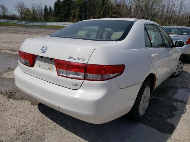 1HGCM563X3A032292 - 2003 HONDA ACCORD LX WHITE photo 4