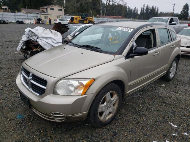 1B3HB48A79D233821 - 2009 DODGE CALIBER SX BEIGE photo 2