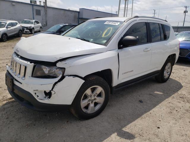 1C4NJCBA1ED829752 - 2014 JEEP COMPASS SP WHITE photo 2