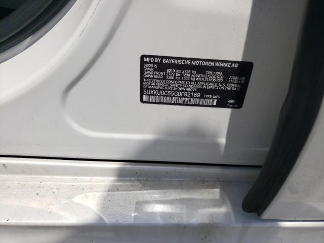 5UXKU0C55G0F92169 - 2016 BMW X6 SDRIVE3 BLACK photo 10