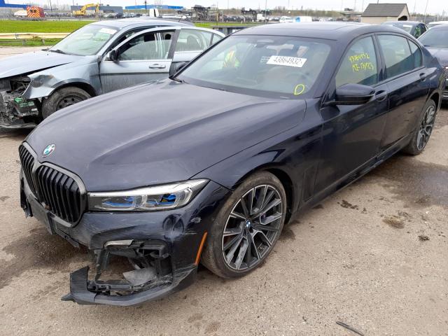 WBA7U2C02LBM62219 - 2020 BMW 750 XI BLUE photo 2