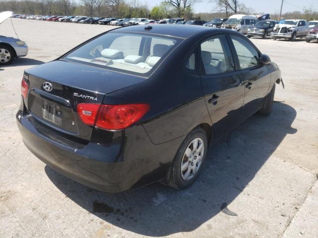 KMHDU46D28U496653 - 2008 HYUNDAI ELANTRA GL BLACK photo 4