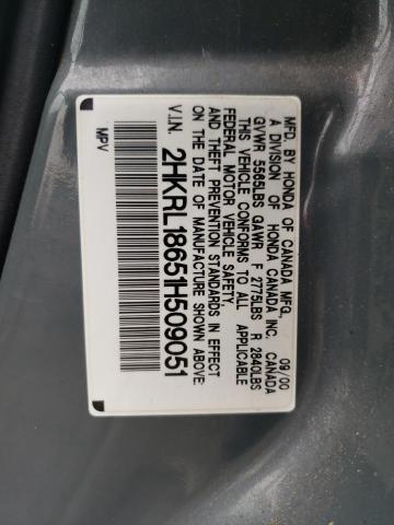 2HKRL18651H509051 - 2001 HONDA ODYSSEY EX SILVER photo 10