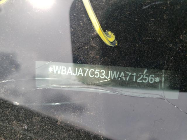 WBAJA7C53JWA71256 - 2018 BMW 530 XI BLACK photo 10