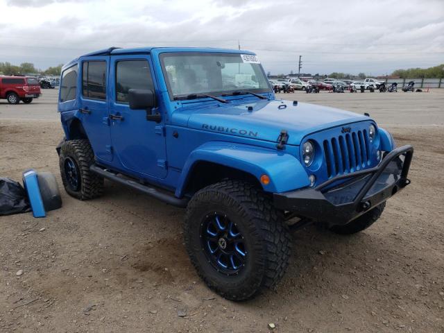 1C4BJWFG1EL214000 - 2014 JEEP WRANGLER BLUE photo 1