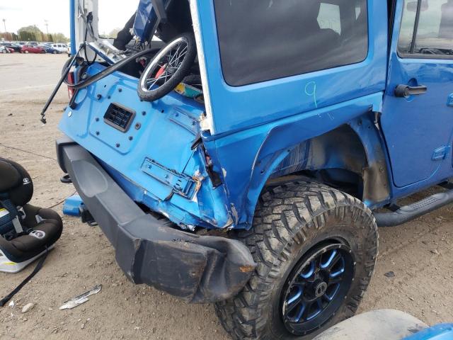 1C4BJWFG1EL214000 - 2014 JEEP WRANGLER BLUE photo 10