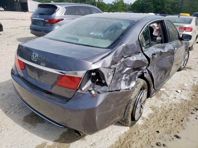 1HGCR2F33FA113302 - 2015 HONDA ACCORD LX GRAY photo 4