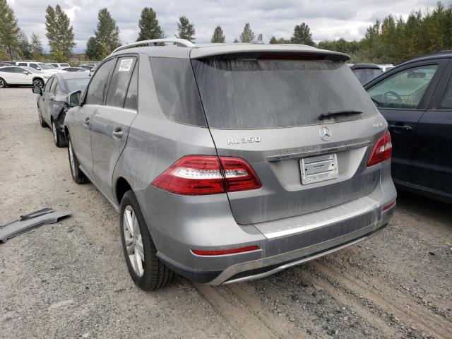 4JGDA5HB7CA002386 - 2012 MERCEDES-BENZ ML 350 4MA SILVER photo 3