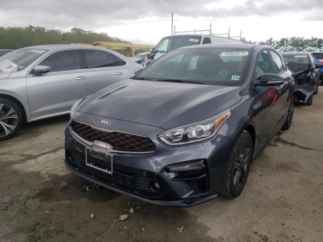 3KPF34AD7LE257159 - 2020 KIA FORTE GT L CHARCOAL photo 2