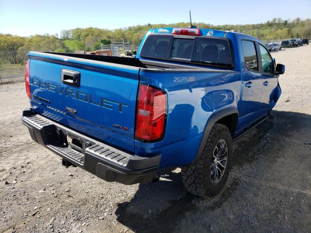 1GCGTEEN8M1282492 - 2021 CHEVROLET COLORADO Z BLUE photo 4