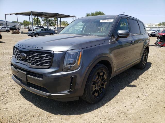 5XYP3DHC7MG108286 - 2021 KIA TELLURIDE GRAY photo 2