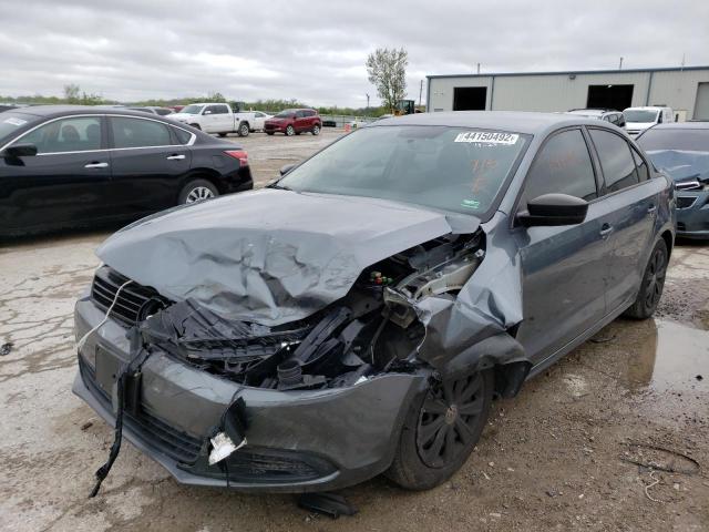 3VW2K7AJ6EM313459 - 2014 VOLKSWAGEN JETTA BASE Մոխրագույն լուսանկար 2