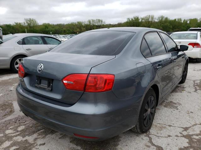 3VW2K7AJ6EM313459 - 2014 VOLKSWAGEN JETTA BASE Մոխրագույն լուսանկար 4