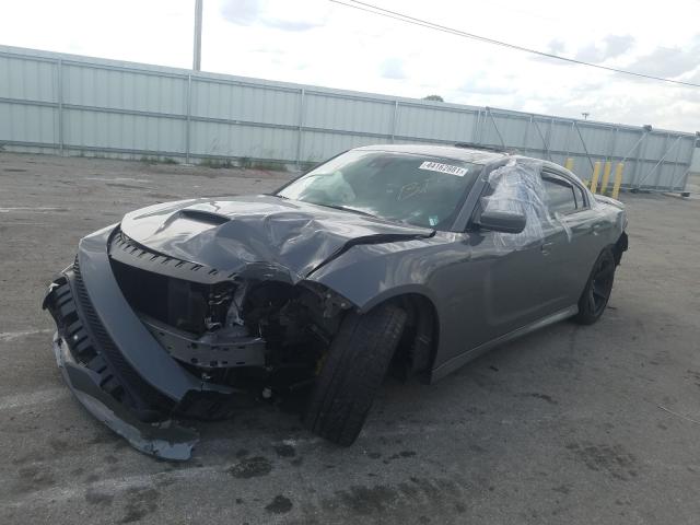 2C3CDXEJ1JH262378 - 2018 DODGE CHARGER SR GRAY photo 2