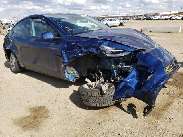 7SAYGAEEXNF348022 - 2022 TESLA MODEL Y BLUE photo 1