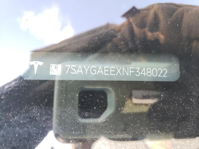 7SAYGAEEXNF348022 - 2022 TESLA MODEL Y Bleu photo 10