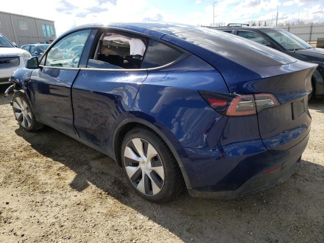 7SAYGAEEXNF348022 - 2022 TESLA MODEL Y BLUE photo 3