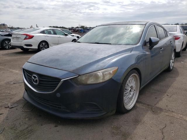 JM1GJ1V56G1413471 - 2016 MAZDA MAZDA6 BLUE photo 2