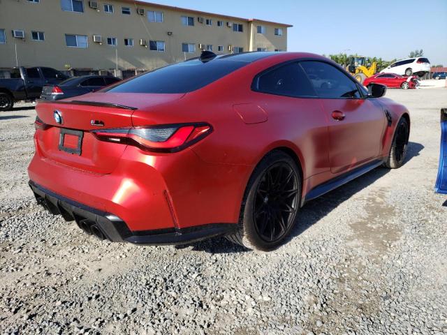 WBS33AZ01MCG90872 - 2021 BMW M4 COMPETI RED photo 4