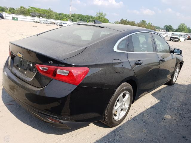 1G1ZB5STXHF100727 - 2017 CHEVROLET MALIBU LS BLACK photo 4