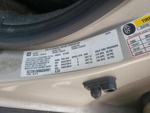 5GTDN136968269951 - 2006 HUMMER H3  photo 10