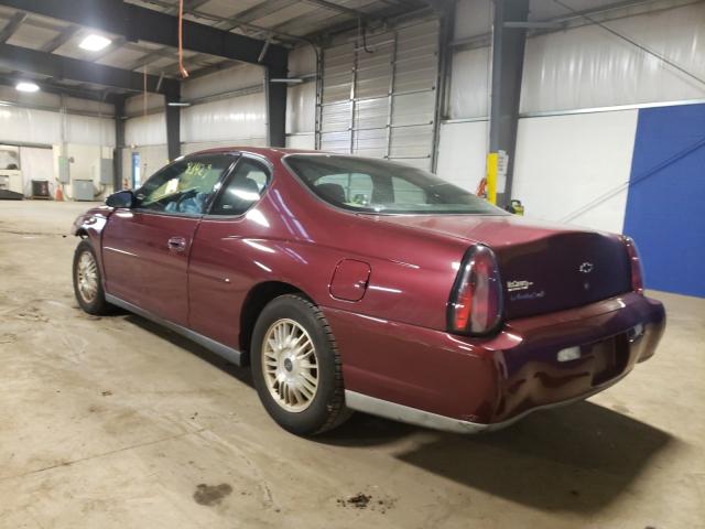 2G1WW12E029365433 - 2002 CHEVROLET MONTE CARL MAROON photo 3