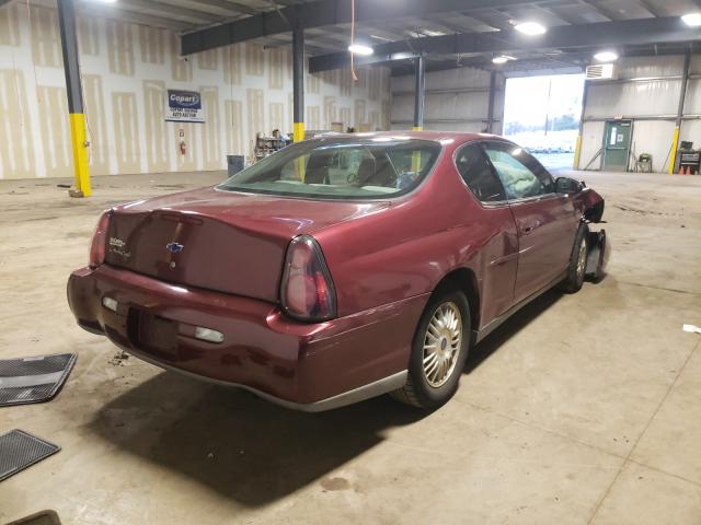 2G1WW12E029365433 - 2002 CHEVROLET MONTE CARL მუქწითელი ფოტო 4