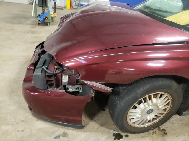2G1WW12E029365433 - 2002 CHEVROLET MONTE CARL მუქწითელი ფოტო 9