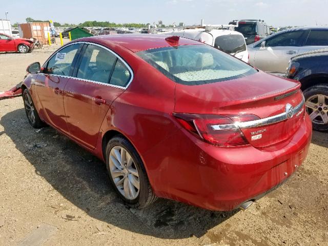 2G4GK5EX6F9202976 - 2015 BUICK REGAL RED photo 3